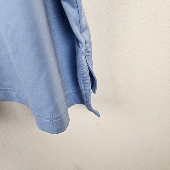 Peter Millar Summer Comfort USGA Short Sleeve Solid Sky Blue Polo Knit Shirt XL - Picture 5 of 9